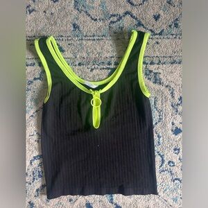 Black and neon green shirt